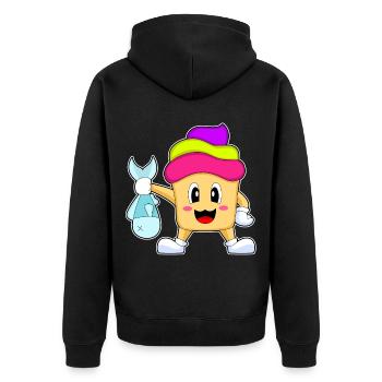 Pêche au poisson Cupcake Angler - Veste à capuche bio Premium Unisexe - noir - Dos - Nico (187cm)