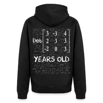 87th birthday 87 years matrix determinant - Unisex Premium Organic Zip Hoodie - black - Back - Nico (187cm)