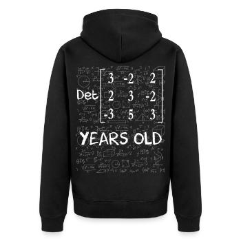 95th birthday 95 years matrix determinant - Unisex Premium Organic Zip Hoodie - black - Back - Nico (187cm)