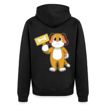Os de chien - Veste à capuche bio Premium Unisexe - noir - Dos - Nico (187cm)