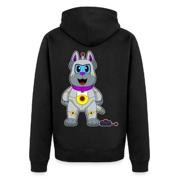 Robot chien - Veste à capuche bio Premium Unisexe - noir - Dos - Nico (187cm)