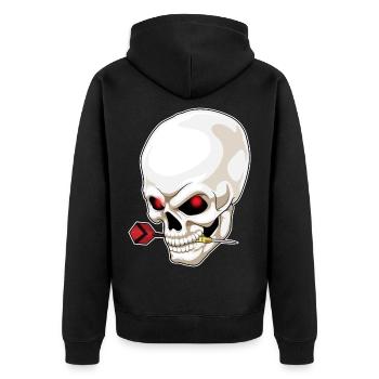 Skull Dart Dart Dart - Veste à capuche bio Premium Unisexe - noir - Dos - Nico (187cm)
