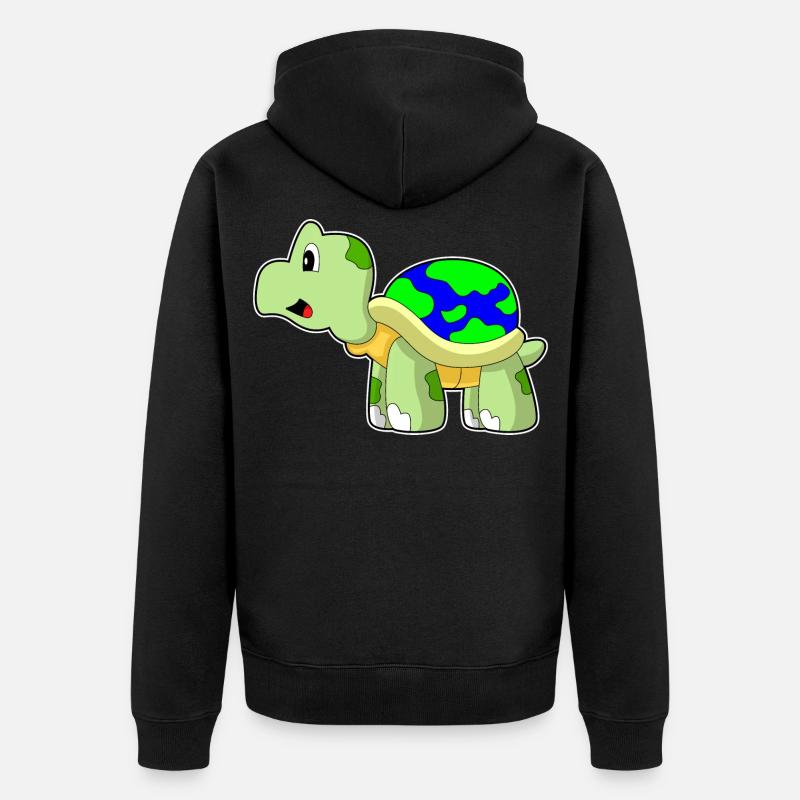 Terre Tortue - Veste à capuche bio Premium Unisexe - noir