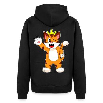 Couronne de Tigre - Veste à capuche bio Premium Unisexe - noir - Dos - Nico (187cm)