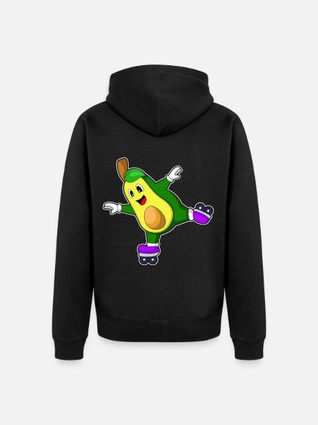 Avocado Inline skating Inline skates - Unisex Premium Bio Zip Hoodie - Schwarz
