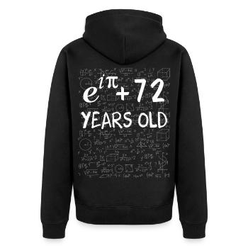 71. Geburtstag 71 Jahre - Unisex Premium Bio Zip Hoodie - Schwarz - Hinten - Nico (187cm)
