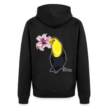 Lys toucan - Veste à capuche bio Premium Unisexe - noir - Dos - Nico (187cm)