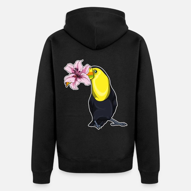 Lys toucan - Veste à capuche bio Premium Unisexe - noir
