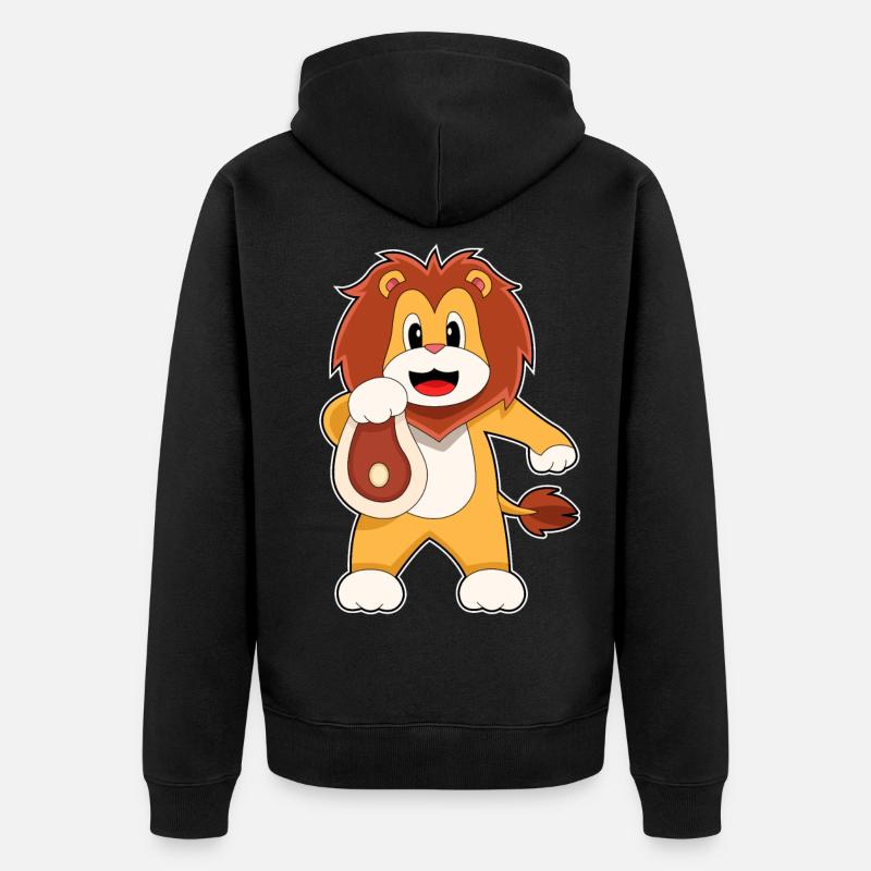 Viande de lion - Veste à capuche bio Premium Unisexe - noir