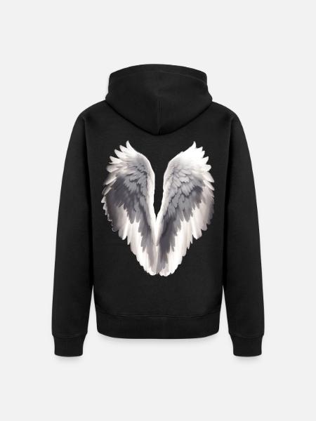 Ailes d’ange - Veste à capuche bio Premium Unisexe - noir