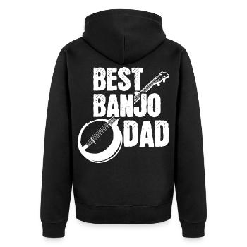 Père Banjo - Veste à capuche bio Premium Unisexe - noir - Dos - Nico (187cm)