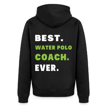 Meilleur Entraîneur Water-polo Humour Cadeau Coach - Veste à capuche bio Premium Unisexe - noir - Dos - Nico (187cm)