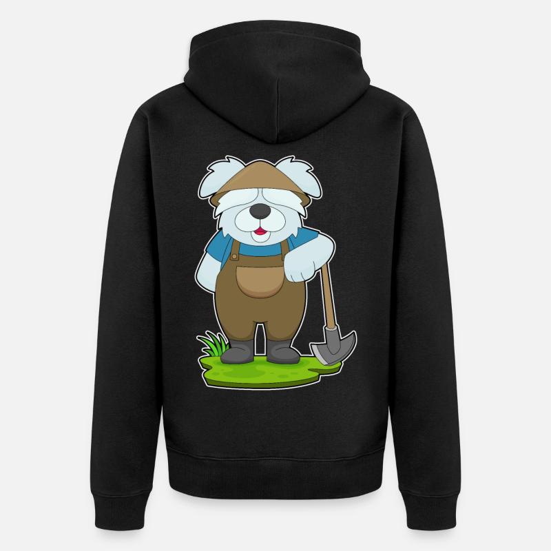 Pioche éleveuse de chiens - Veste à capuche bio Premium Unisexe - noir