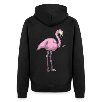 Flamingo Enseignant Pointage Bâton École - Veste à capuche bio Premium Unisexe - noir - Dos - Nico (187cm)
