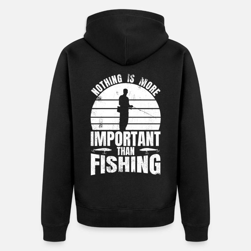 Motivation des pêcheurs - Veste à capuche bio Premium Unisexe - noir