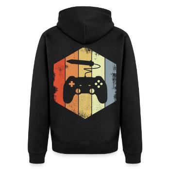 Artiste du jeu - Veste à capuche bio Premium Unisexe - noir - Dos - Nico (187cm)