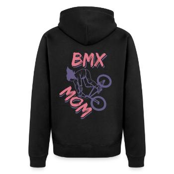 Maman BXM - Veste à capuche bio Premium Unisexe - noir - Dos - Nico (187cm)