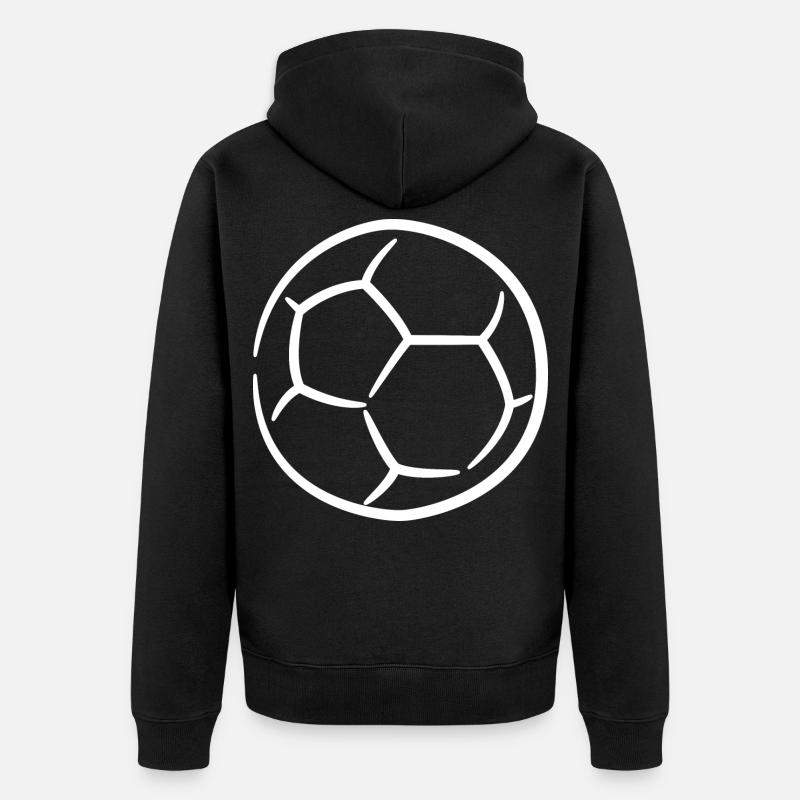 Dessin de handball - Veste à capuche bio Premium Unisexe - noir