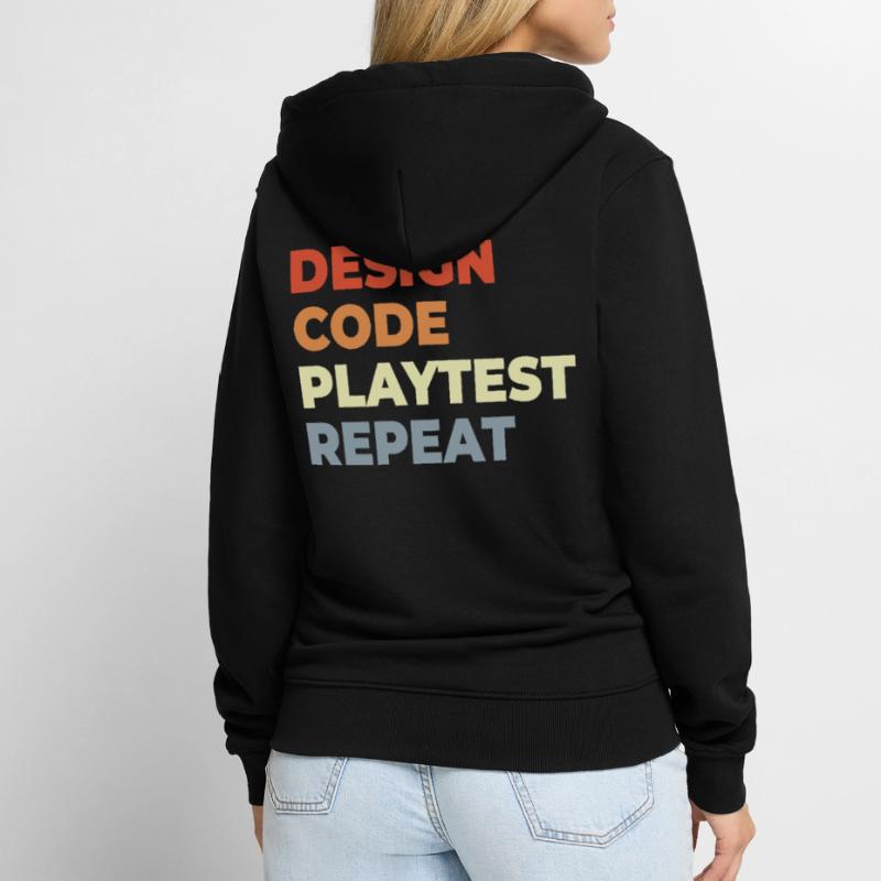 Game Development Workflow Unisex Premium Organic Zip Hoodie