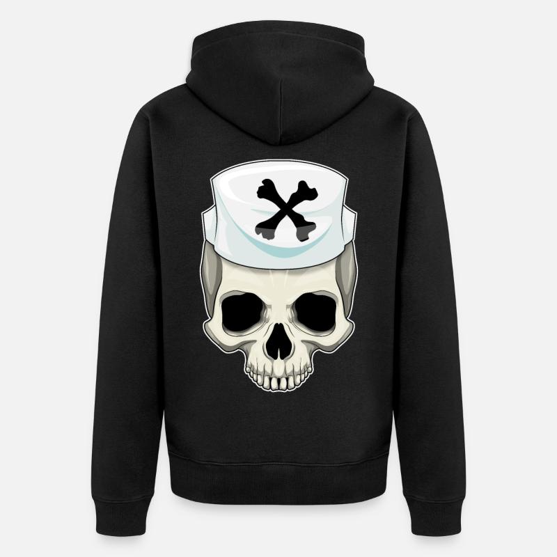 Infirmière crânienne - Veste à capuche bio Premium Unisexe - noir
