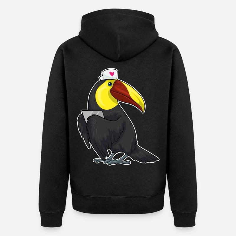 Bloc-notes de Toucan Nurse - Veste à capuche bio Premium Unisexe - noir