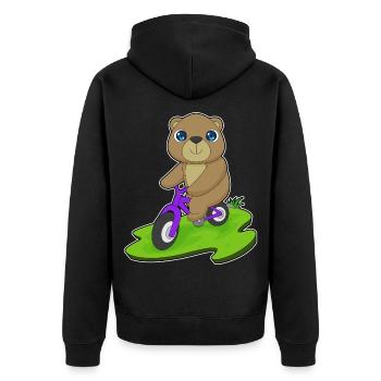 Vélo d’ours - Veste à capuche bio Premium Unisexe - noir - Dos - Nico (187cm)
