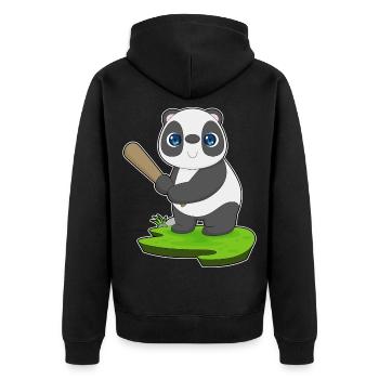Panda Baseball Battes de baseball - Veste à capuche bio Premium Unisexe - noir - Dos - Nico (187cm)