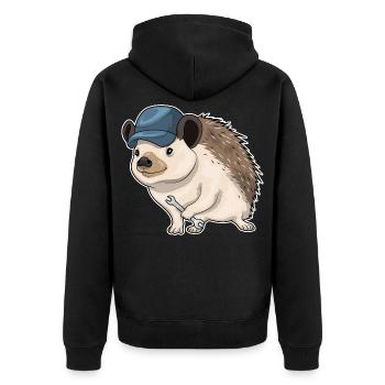 Atelier de clé mécanique Hedgehog - Veste à capuche bio Premium Unisexe - noir - Dos - Nico (187cm)