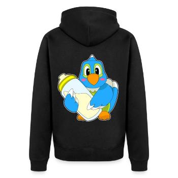 Parrot Baby Lait Baby - Veste à capuche bio Premium Unisexe - noir - Dos - Nico (187cm)