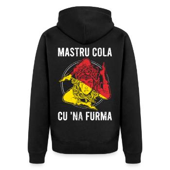 Sicile Trinacria Mastru Cola, cu 'na furma - Veste à capuche bio Premium Unisexe - noir - Dos - Nico (187cm)