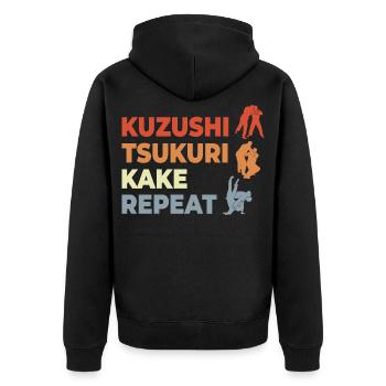 Judo Techniques - Veste à capuche bio Premium Unisexe - noir - Dos - Nico (187cm)