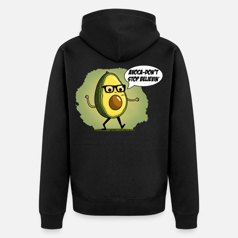 N’arrêtez pas de croire Nerd Avocado - Veste à capuche bio Premium Unisexe - noir