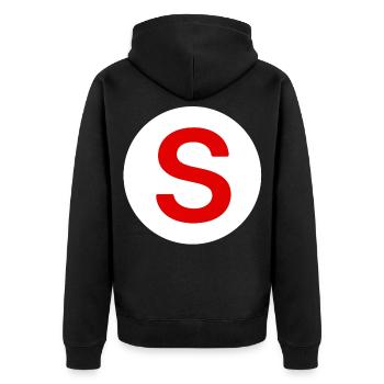autocollant voiture, sénior à bord - Veste à capuche bio Premium Unisexe - noir - Dos - Nico (187cm)