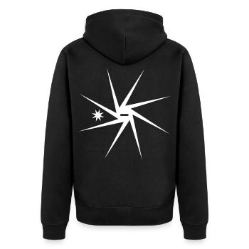 Le pauvre oiseau - Veste à capuche bio Premium Unisexe - noir - Dos - Nico (187cm)
