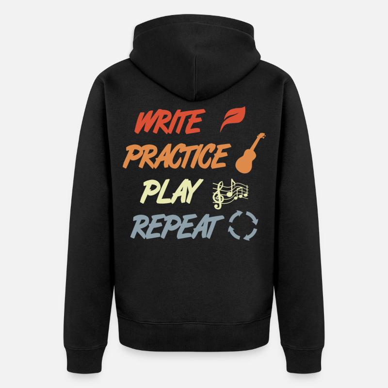 Motivation ukulélé - Veste à capuche bio Premium Unisexe - noir