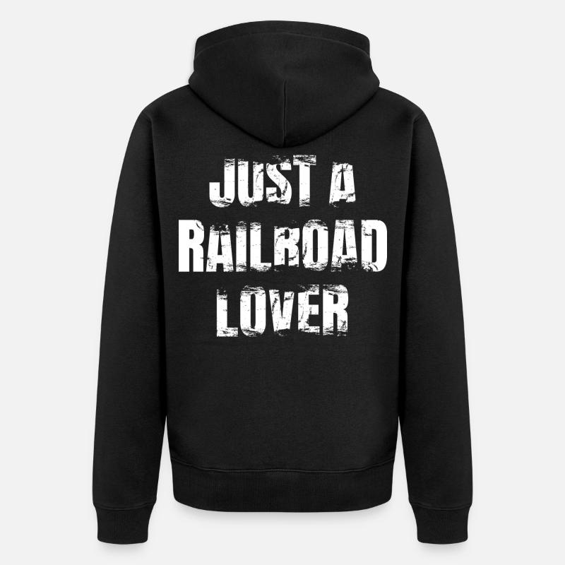 Amateurs de train - Veste à capuche bio Premium Unisexe - noir