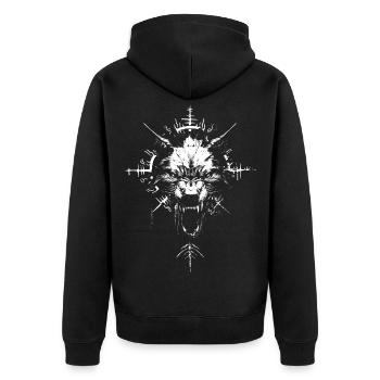 Fenris Wolf Fenrir Wolf Mythologie nordique - Veste à capuche bio Premium Unisexe - noir - Dos - Nico (187cm)