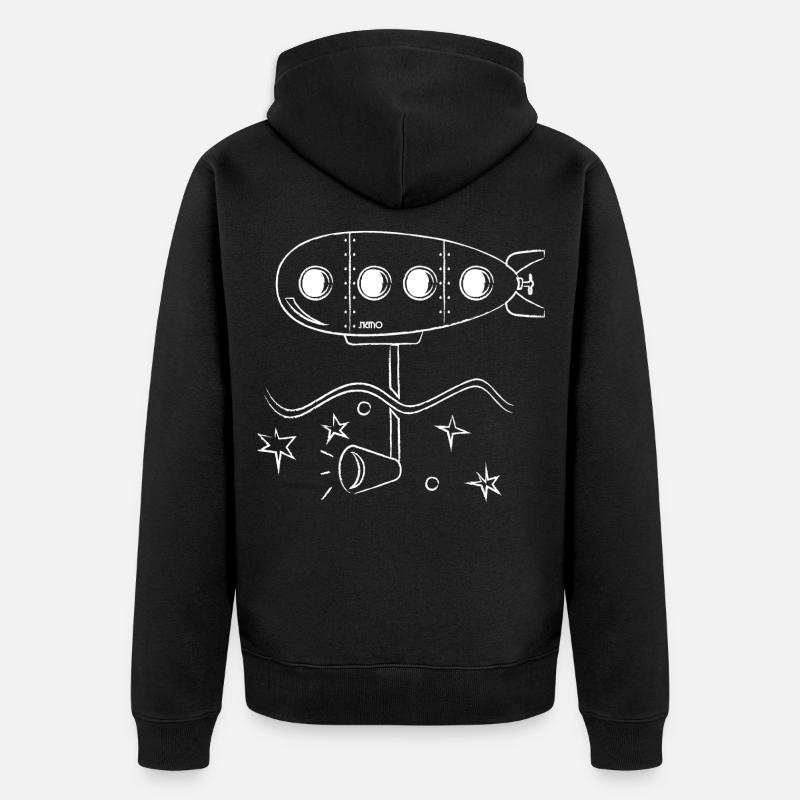 Sous marin .Némo - Veste à capuche bio Premium Unisexe - noir