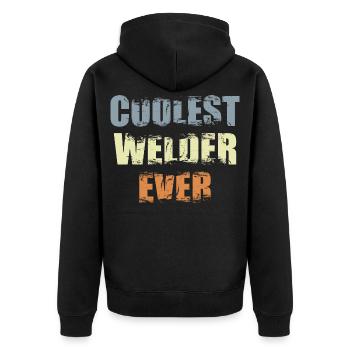 Soudeur cool - Veste à capuche bio Premium Unisexe - noir - Dos - Nico (187cm)