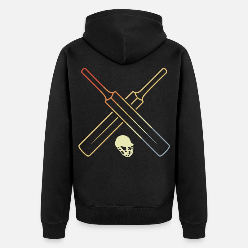 Vintage Cricket utrustning - Ekologisk premiumluvjack unisex - svart