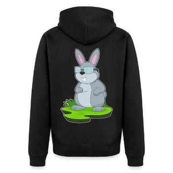Lunettes de lapin - Veste à capuche bio Premium Unisexe - noir - Dos - Nico (187cm)