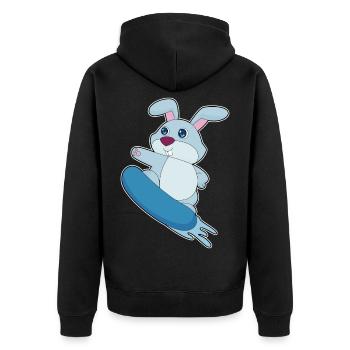 Rabbit Snowboarder Snowboard - Veste à capuche bio Premium Unisexe - noir - Dos - Nico (187cm)