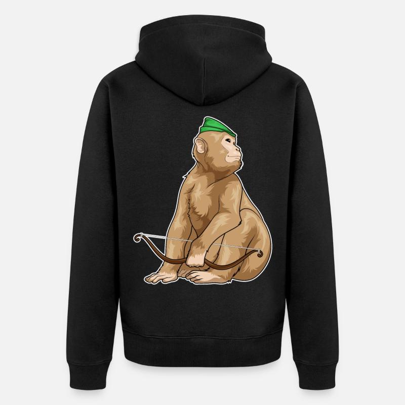Arc Monkey Archer - Veste à capuche bio Premium Unisexe - noir