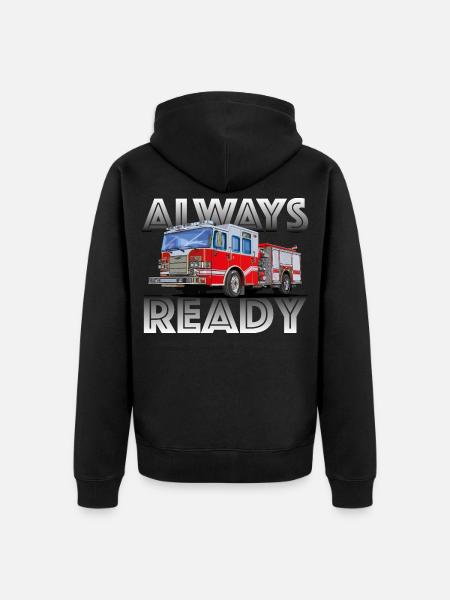 Die Feuerwehr, dein Freund und Helfer - Unisex Premium Bio Zip Hoodie - Schwarz