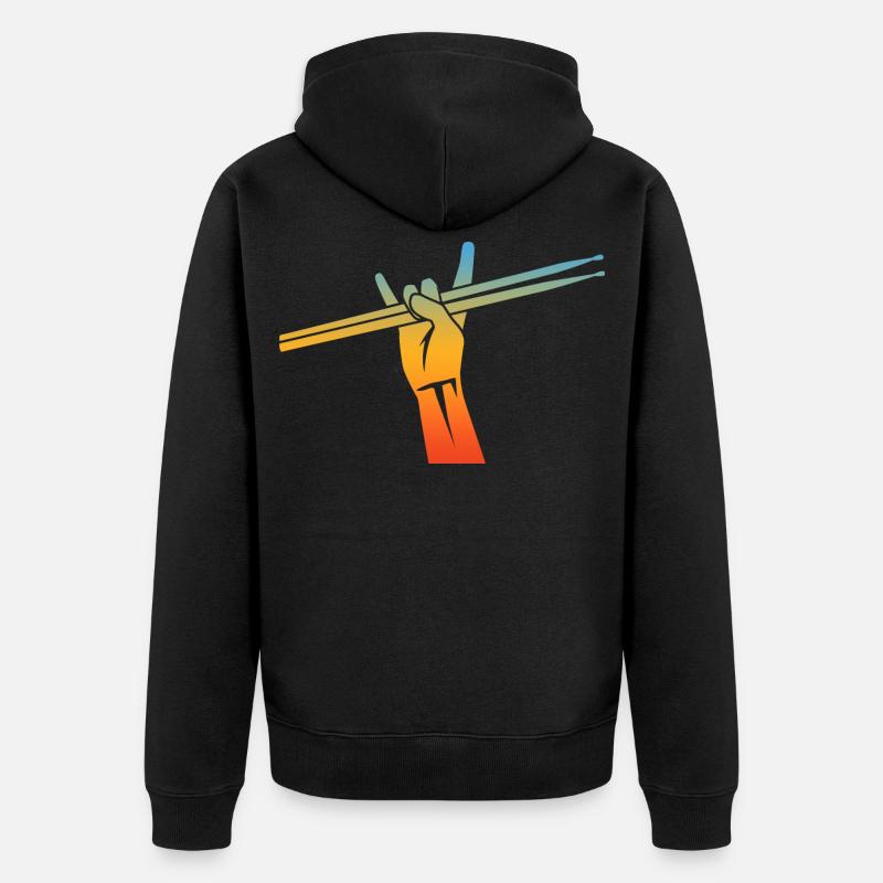 Drummers Drumsticks - Veste à capuche bio Premium Unisexe - noir