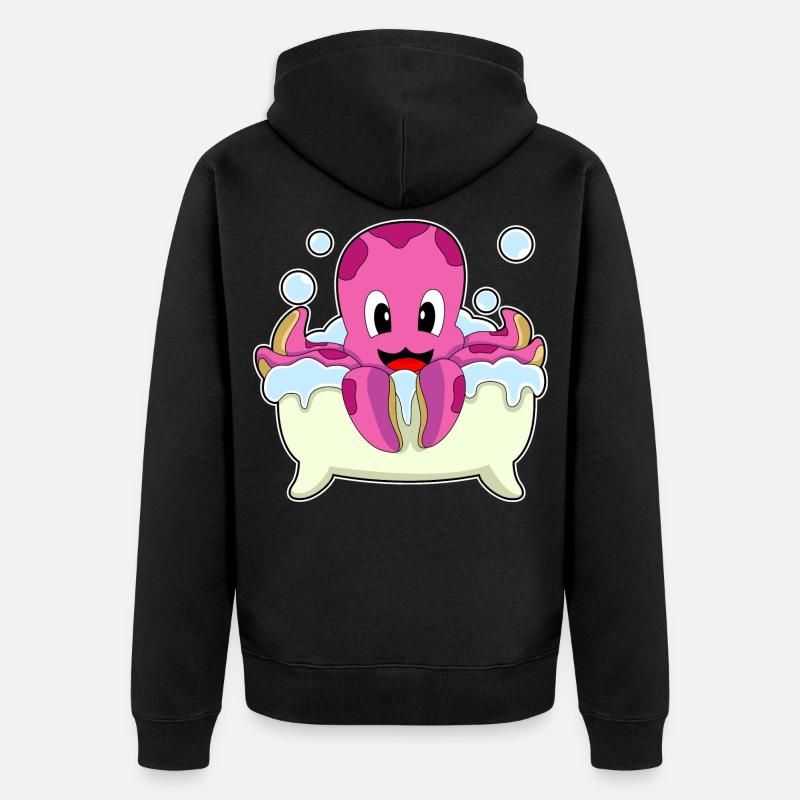Baignoire de bain Octopus - Veste à capuche bio Premium Unisexe - noir