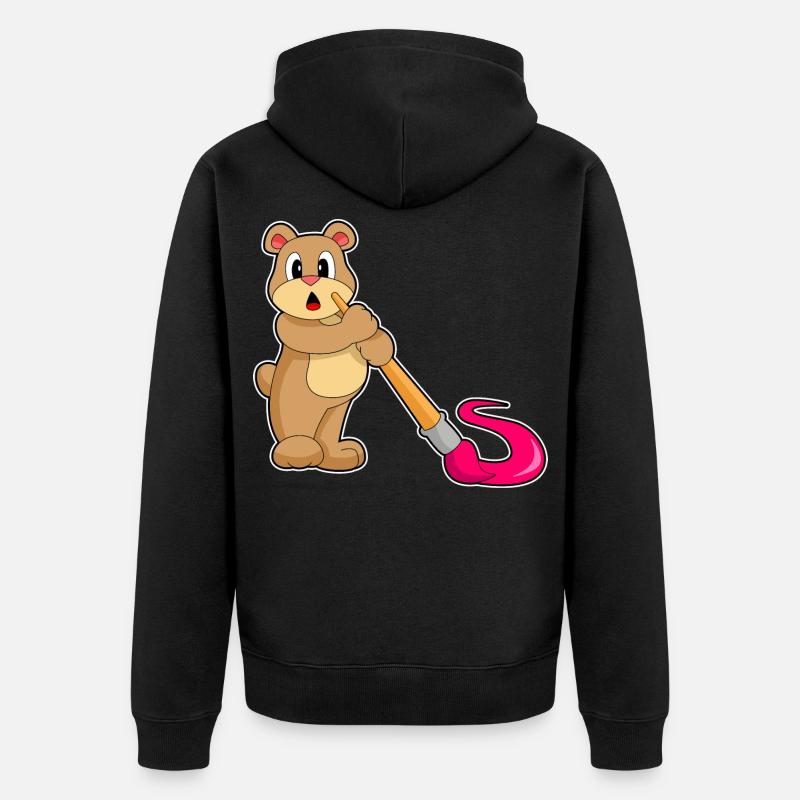 Pinceau d’ours - Veste à capuche bio Premium Unisexe - noir