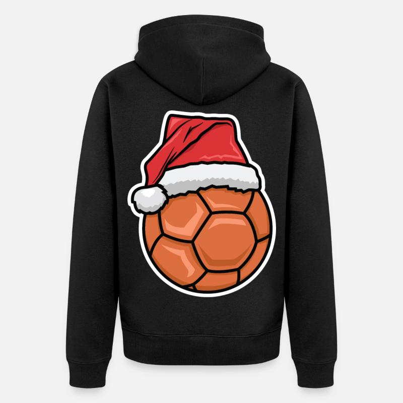 Drôle de Noël Handball - Veste à capuche bio Premium Unisexe - noir