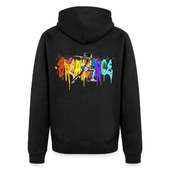 Breakdance Girl Bgirl B-Girl - Veste à capuche bio Premium Unisexe - noir - Dos - Nico (187cm)