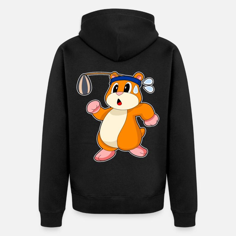Graines de hamster - Veste à capuche bio Premium Unisexe - noir